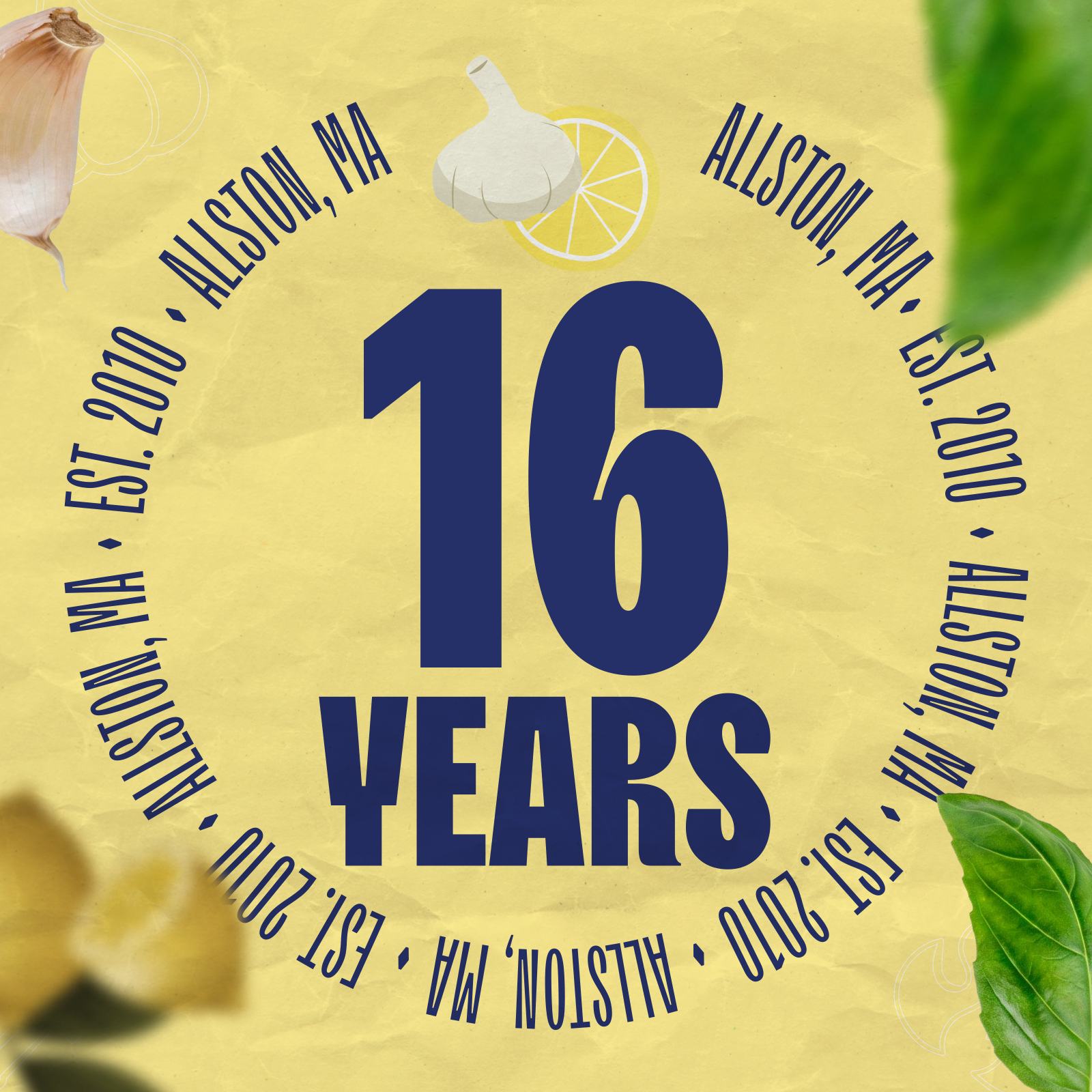 16 Years campaign, designed by CGRabbit for Garlic'n Lemons